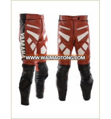 Leather Motorbike Trouser(Motorbike Leather Pants ) Black Red White